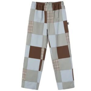 STUSSY PATCHWORK BEACH PANT Multicolor Corduroy with Pockets Size Small